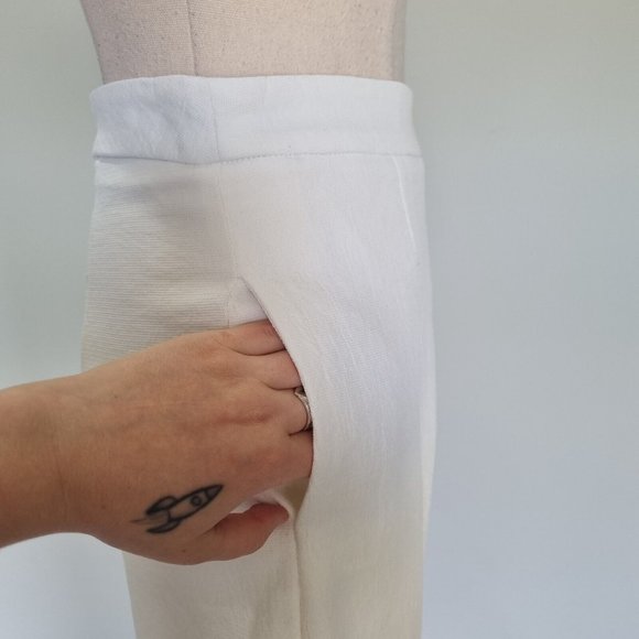 Kookai Oyster White High Rise Straight Leg Pants Size 36 - Picture 6 of 9